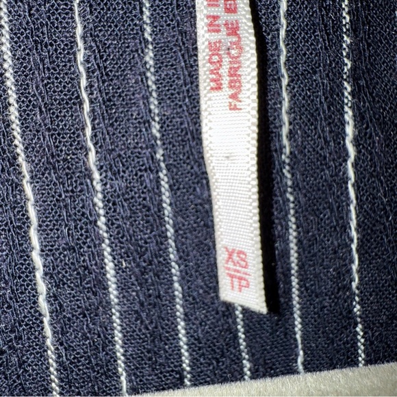 Free People All Roads Lead To You Embroidered Blouse Top Navy White Size XS Boho - Picture 12 of 15